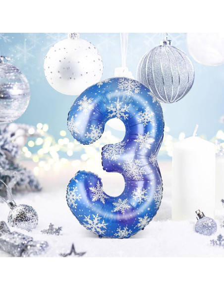 Globo de Nieve Azul 101.6 cm Lunmon - Decoración Cumpleaños Niñas Globo de Nieve Azul 101.6 cm Lunmon - Decoración Cumpleaños Niñas