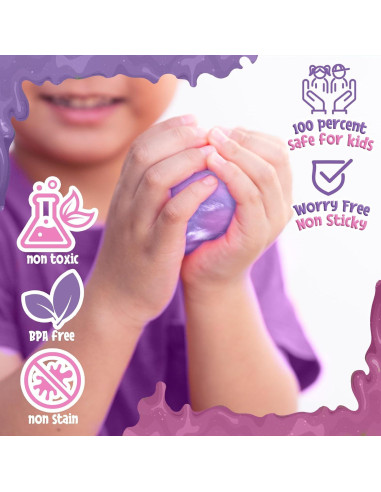 Slime de Princesa Púrpura Playbees 24 Paquete 3.81 cm