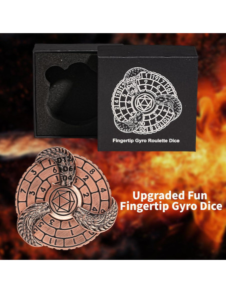 Juego de Dados DND 7-en-1 Metal GU BEI TE con Giroscopio Juego de Dados DND 7-en-1 Metal GU BEI TE con Giroscopio