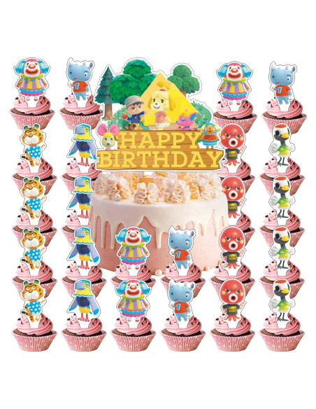 25 Adornos de Pastel y Cupcake Animal Crossing - Genérico 25 Adornos de Pastel y Cupcake Animal Crossing - Genérico