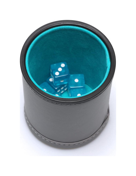 Juego de Taza de Dados RERIVER con 6 Dados Translúcidos Azul Lago Juego de Taza de Dados RERIVER con 6 Dados Translúcidos Azul Lago