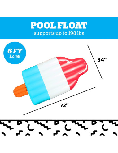 Flotador de Piscina Gigante Helado BigMouth 1.83m Vinilo