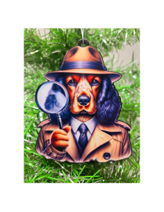 Adorno Navideño Perro Detective Sherlock Holmes 5.08 cm