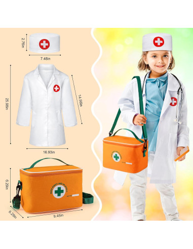 Kit de Doctor para Niños EFOSHM 34 Piezas con Estetoscopio