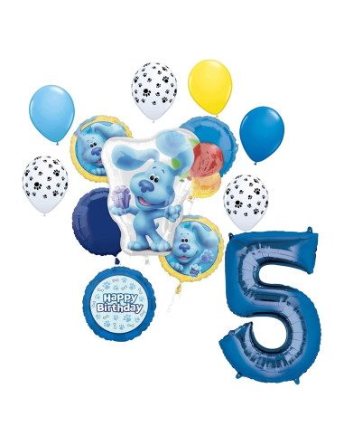 Ramo de Globos de Fiesta Anagram 5to Cumpleaños Azul