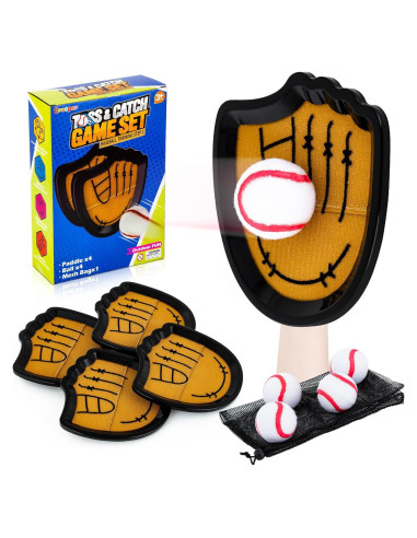 Juego de Lanzar y Atrapar Qrooper 4 Palas 4 Pelotas Exterior