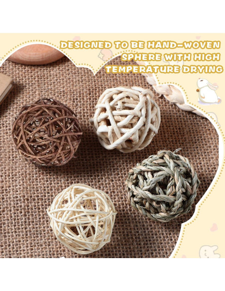 Juguetes para Conejos y Cobayas Sosation - 24 Paquetes de Bolas de Masticar Juguetes para Conejos y Cobayas Sosation - 24 Paquetes de Bolas de Masticar