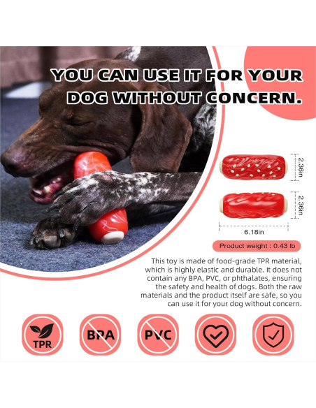 Juguete para Perros TLKNG Grande Indestructible Squeaky 16.8cm Juguete para Perros TLKNG Grande Indestructible Squeaky 16.8cm