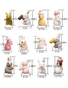 Conjunto de Muñecas Conejo Hvogvok - 12 Piezas Decorativas 2
