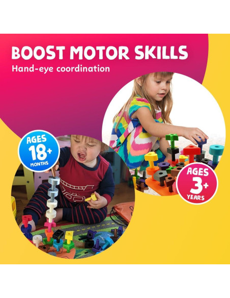Set de Apilamiento Educativo Skoolzy 38 Piezas para Niños 2-4 Años Set de Apilamiento Educativo Skoolzy 38 Piezas para Niños 2-4 Años