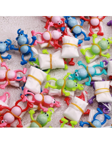 Juguetes de Paracaídas Monos 12 Piezas Multicolor para Niños