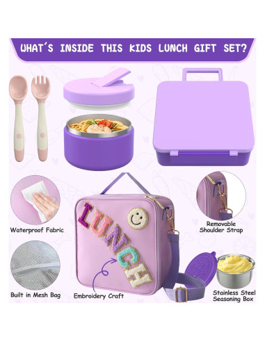 Caja de Almuerzo Bento Aimsnk para Niños con Termo 240ml