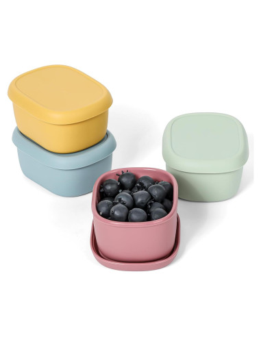 4 Contenedores de Snack de Silicona AOEDEO 198g para Niños