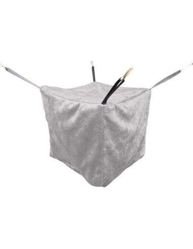 Hamaca Cubo para Animales Pequeños Vedem Gris 21.6 cm
