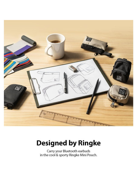 Bolsa Mini Pouch Ringke Negra para Auriculares Inalámbricos Bolsa Mini Pouch Ringke Negra para Auriculares Inalámbricos