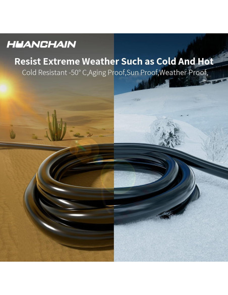 Cable de Extensión HUANCHAIN 1.22m 16AWG Impermeable 13A Cable de Extensión HUANCHAIN 1.22m 16AWG Impermeable 13A