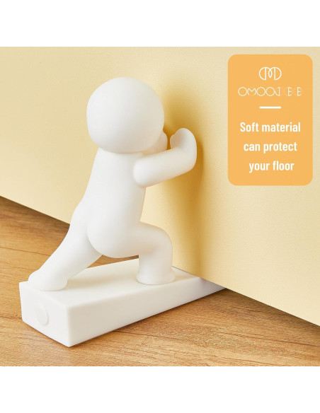 Tope de Puerta Omoojee 3 Pcs Antideslizante Blanco Tope de Puerta Omoojee 3 Pcs Antideslizante Blanco