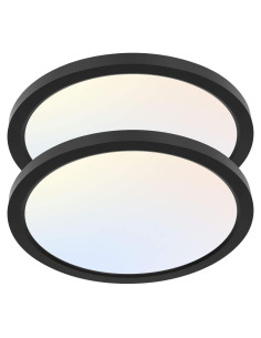 Luz de Techo LED Hykolity 30.48 cm 24W CCT Seleccionable Negro