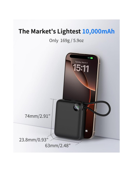 Banco de Energía Portátil OKZU C1050 10,000mAh USB-C Rápido Banco de Energía Portátil OKZU C1050 10,000mAh USB-C Rápido