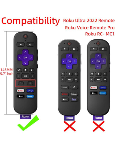 Funda de silicona AKSHFETH para control remoto Roku Ultra 2022