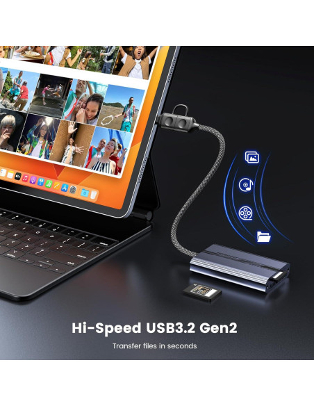 Lector de Tarjetas CFexpress Tipo A MOGOOD USB-C 10Gbps Lector de Tarjetas CFexpress Tipo A MOGOOD USB-C 10Gbps