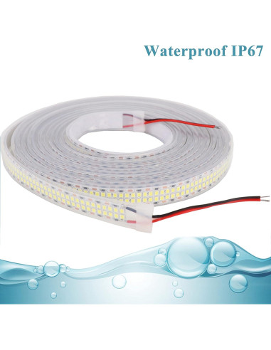 Tira LED Flexible 5M 6500K Doble Fila 2400 LEDs IP67 LEDENET