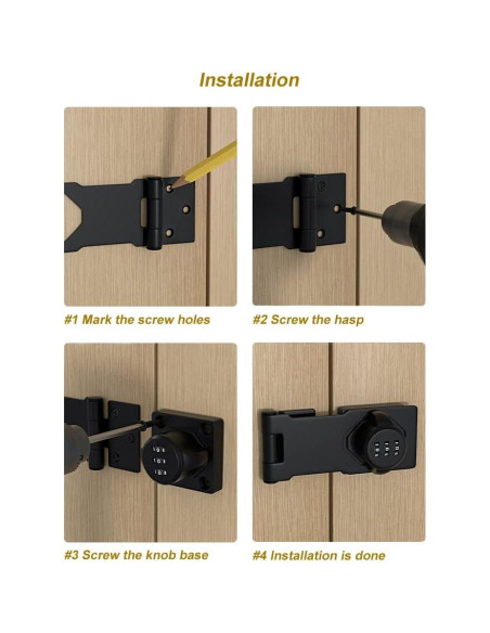 Cerradura de Combinación Sin Llave ETEKJOY 3 Dígitos para Armario Cerradura de Combinación Sin Llave ETEKJOY 3 Dígitos para Armario