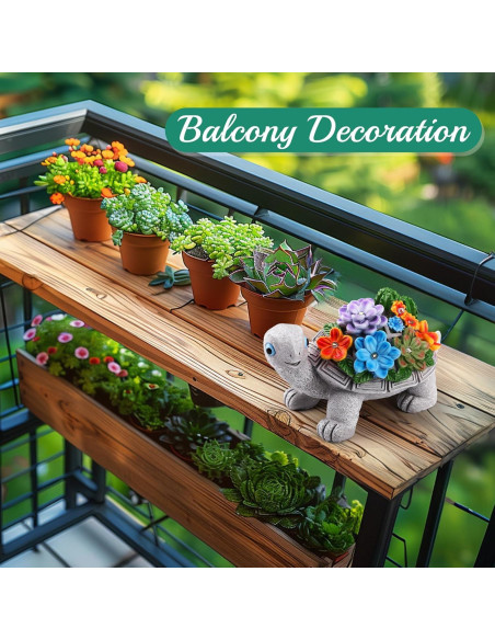 Estatua de Tortuga Solar Linkax para Jardín 19.1cm Estatua de Tortuga Solar Linkax para Jardín 19.1cm