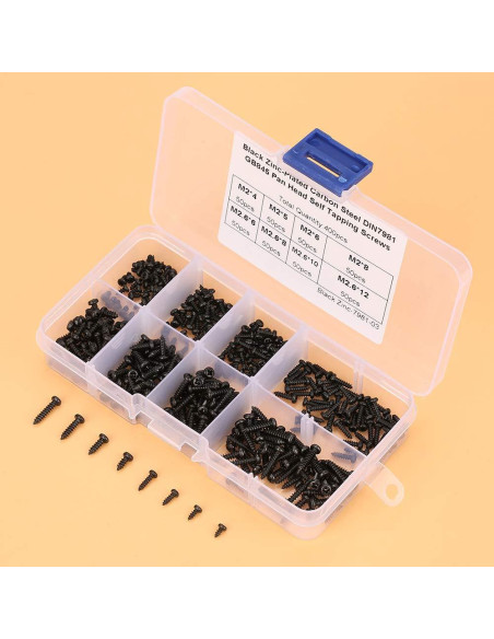 Kit de Tornillos Autorroscantes Yanmis 400 Piezas M2/M2.6 Kit de Tornillos Autorroscantes Yanmis 400 Piezas M2/M2.6