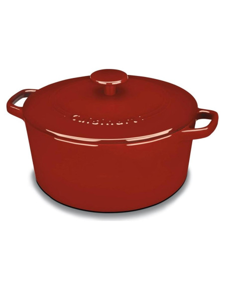 Cacerola Redonda de Hierro Fundido Enameled Cuisinart 5L Rojo Cacerola Redonda de Hierro Fundido Enameled Cuisinart 5L Rojo