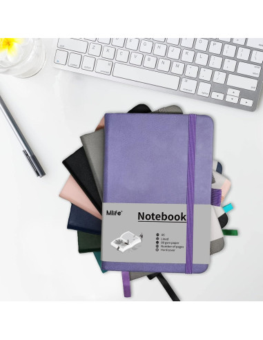 Cuaderno A6 Mlife Rayado Tapa Dura Rosa 192 Páginas