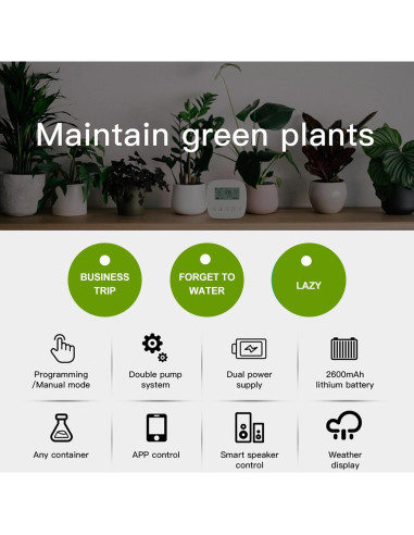 Sistema de Riego por Goteo Automático WEILAILANTIAN para 20 Plantas
