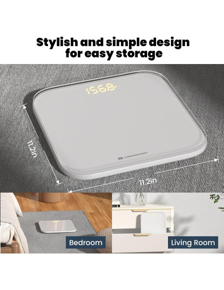 Báscula Digital de Baño UNIWEIGH 199.58kg Pantalla LED Báscula Digital de Baño UNIWEIGH 199.58kg Pantalla LED