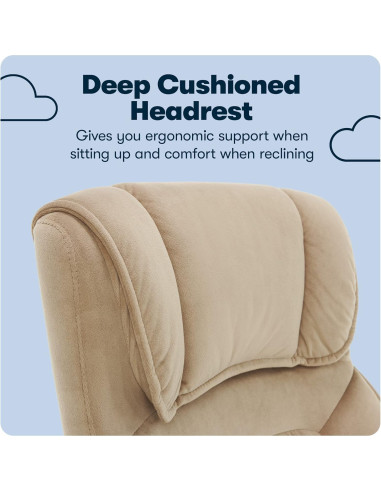 Silla de Oficina Ejecutiva Serta Hannah Ergonómica Beige