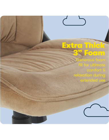 Silla de Oficina Ejecutiva Serta Hannah Ergonómica Beige