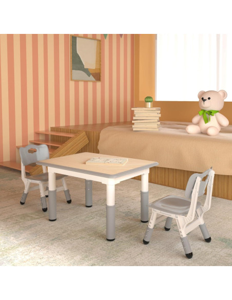 Conjunto de Mesa y 2 Sillas Ajustables para Niños LulliSpace Conjunto de Mesa y 2 Sillas Ajustables para Niños LulliSpace