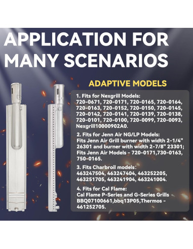 Repuesto Quemador Acero Inoxidable 304 Bobo GrillKing 15.75"