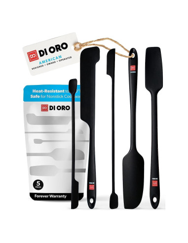 Set de 5 Espátulas de Silicona DI ORO - Resistentes al Calor