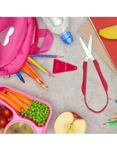 Tijeras de Bucle Triadic para Niños con Protección de Seguridad