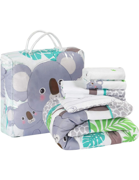 Conjunto de Ropa de Cuna La Premura Koala 3 Piezas Estándar Conjunto de Ropa de Cuna La Premura Koala 3 Piezas Estándar