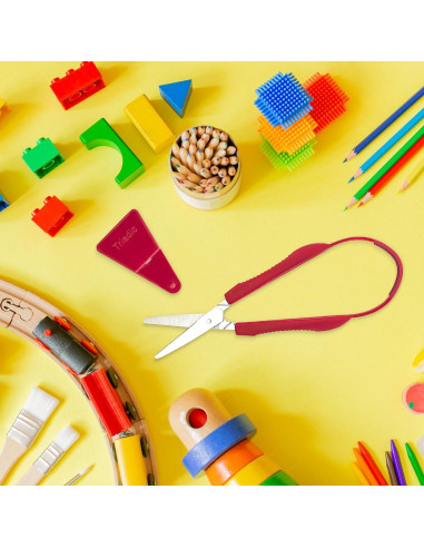 Tijeras de Bucle Triadic para Niños con Protección de Seguridad