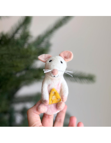 Títere de dedo de ratón Ganapati Crafts - Fieltro ecológico