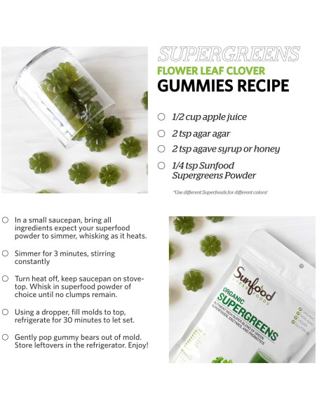 Polvo de Superalimentos Verdes Sunfood 227 g - Salud Digestiva Polvo de Superalimentos Verdes Sunfood 227 g - Salud Digestiva