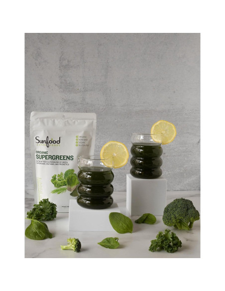 Polvo de Superalimentos Verdes Sunfood 227 g - Salud Digestiva Polvo de Superalimentos Verdes Sunfood 227 g - Salud Digestiva