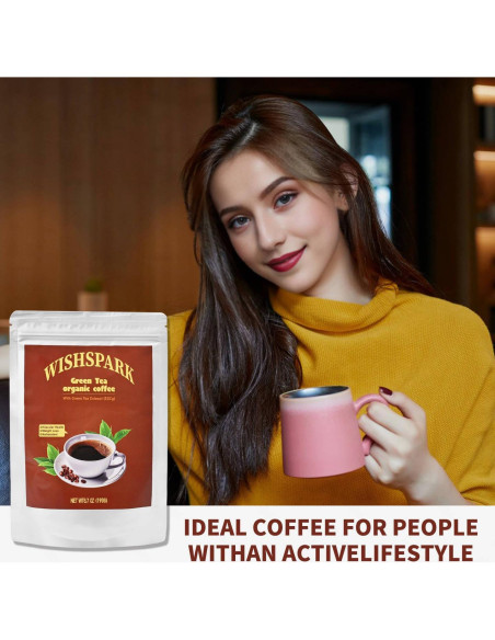 Café Orgánico de Té Verde Wishpark 190.5g - Café Arábica y Extracto Café Orgánico de Té Verde Wishpark 190.5g - Café Arábica y Extracto