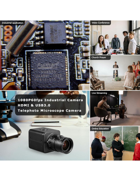 Cámara de Seguridad SDTNOVA HD 1080P USB3.0 HDMI Zoom 2.8-12mm Cámara de Seguridad SDTNOVA HD 1080P USB3.0 HDMI Zoom 2.8-12mm