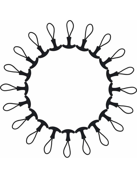Tiradores de Cremallera Kemcatui 20pcs Nylon Negro TY2024 Tiradores de Cremallera Kemcatui 20pcs Nylon Negro TY2024