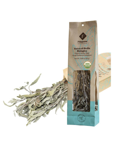 Salvia Seca Orgánica Filippone 25 g - Aromaterapia y Cocina