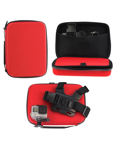 Funda Dura Navitech Roja para Cámara de Acción TecTecTec XPRO1