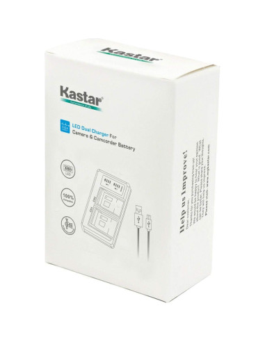Kastar Cargador USB Dual + 4 Baterías Litio Ion Q120